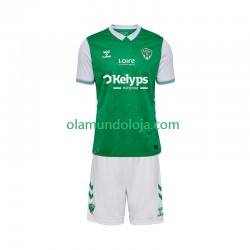 Camisola AS Saint-Etienne Criança Equipamento Primeiro 2025-2026 Manga Curta
